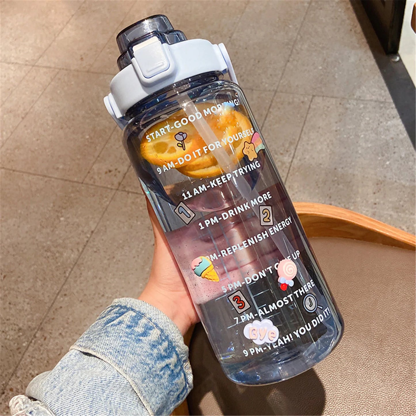2000ml Large Capacity Sports Water Bottle | Leak-Proof & Portable