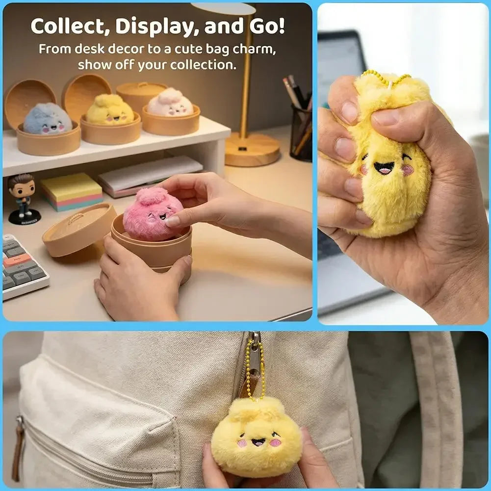 Stress-relieving Dumpling Series Blind Box Cute Fluffy Dumpling Stuffed Toy, Random Color Soft Plushie Collectible Surprise Gift