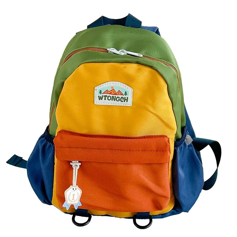 Color Block Kids Backpack | Lightweight School Bag for Adventure