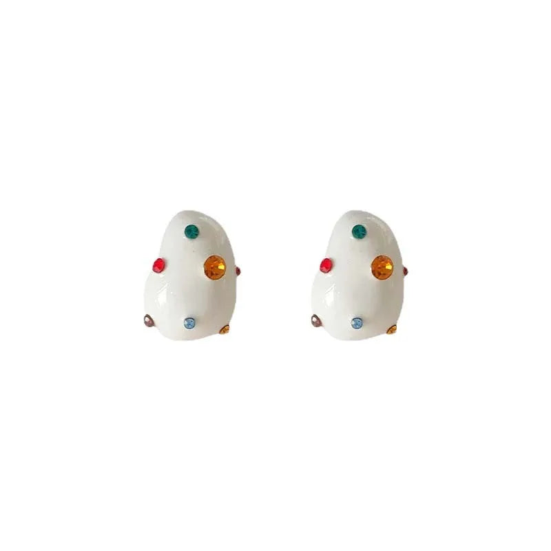 Colorful Zircon Water Droplet Earrings for Women | Exquisite Jewelry