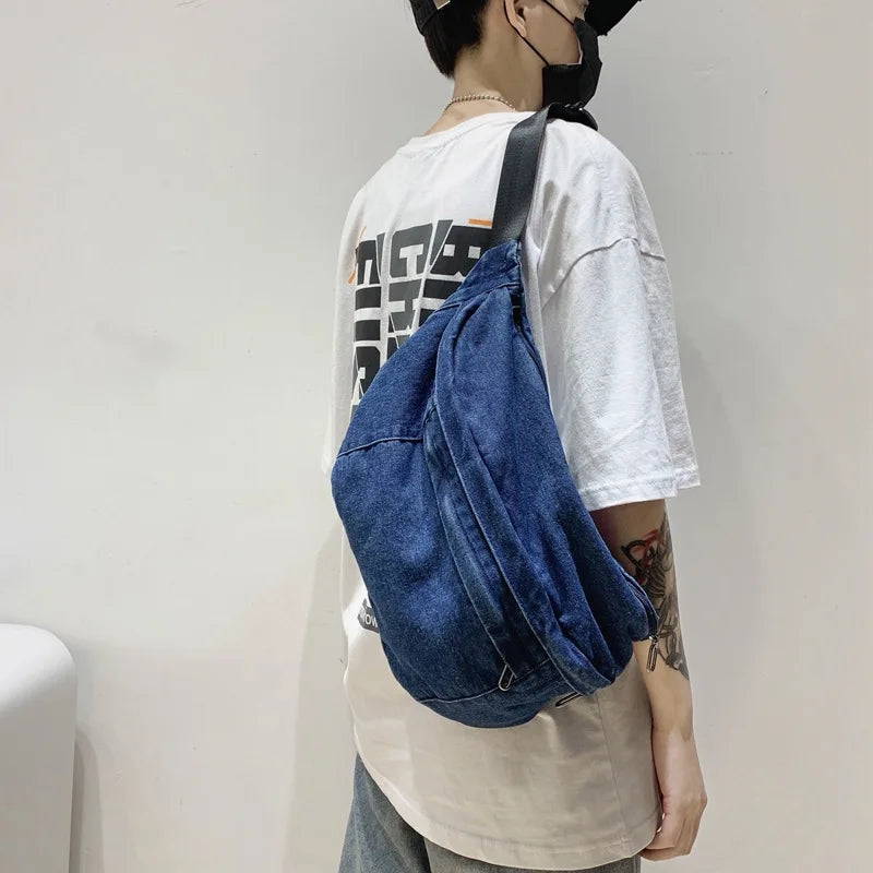High Quality Denim Waist Bag | Stylish Crossbody Fanny Pack