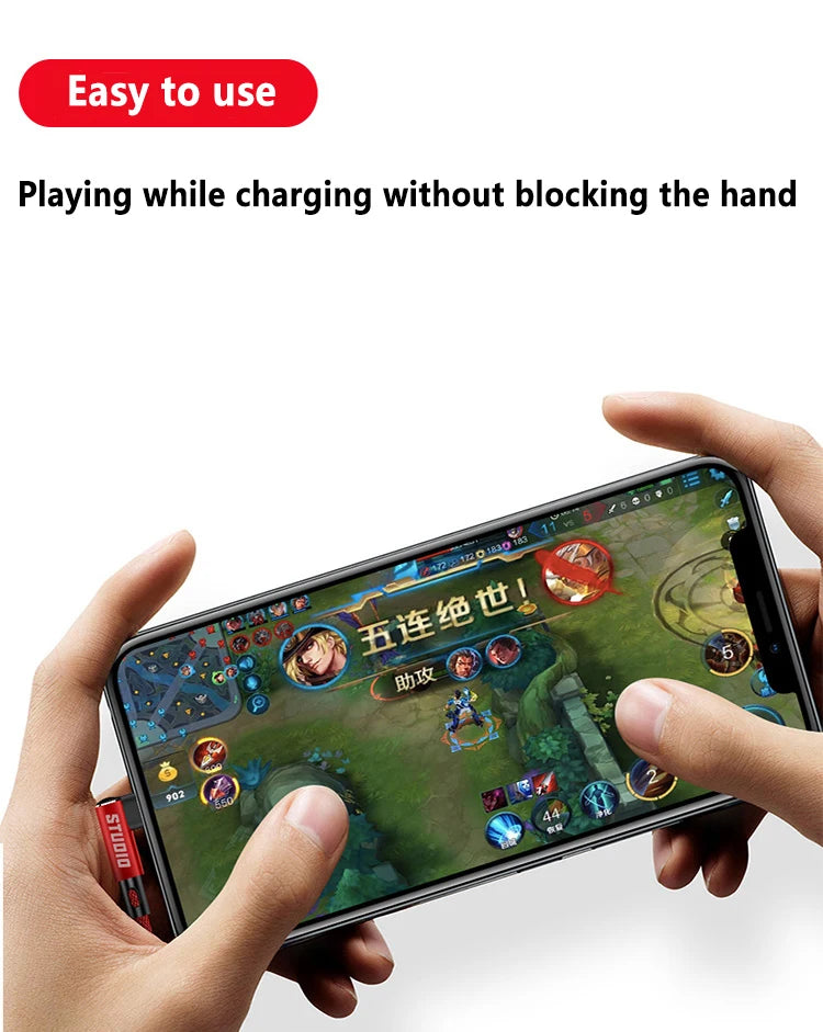 Gaming Elbow Fast Charger Cable for iPhone Devices | Braided USB