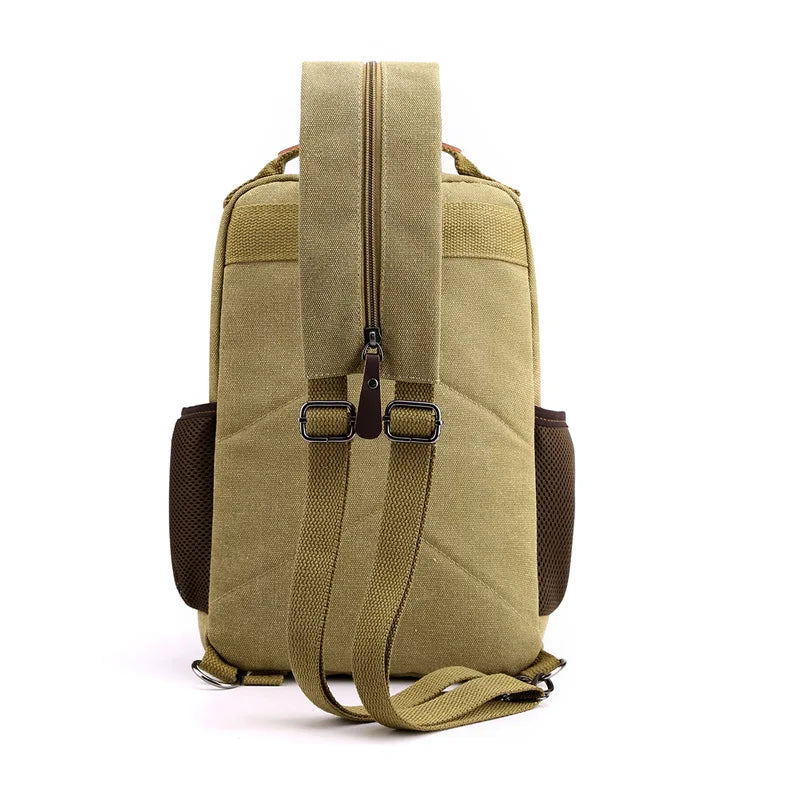 Multifunctional Canvas Chest Bag | Sleek Travel Companion