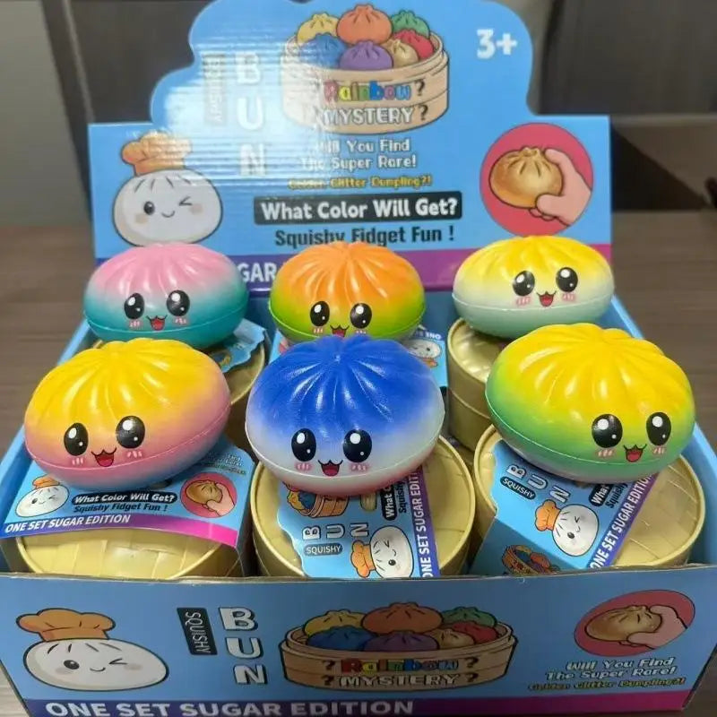 Stress-Relieving Dumpling Squishy Toys Colorfully Designed Slow Rising for All Ages