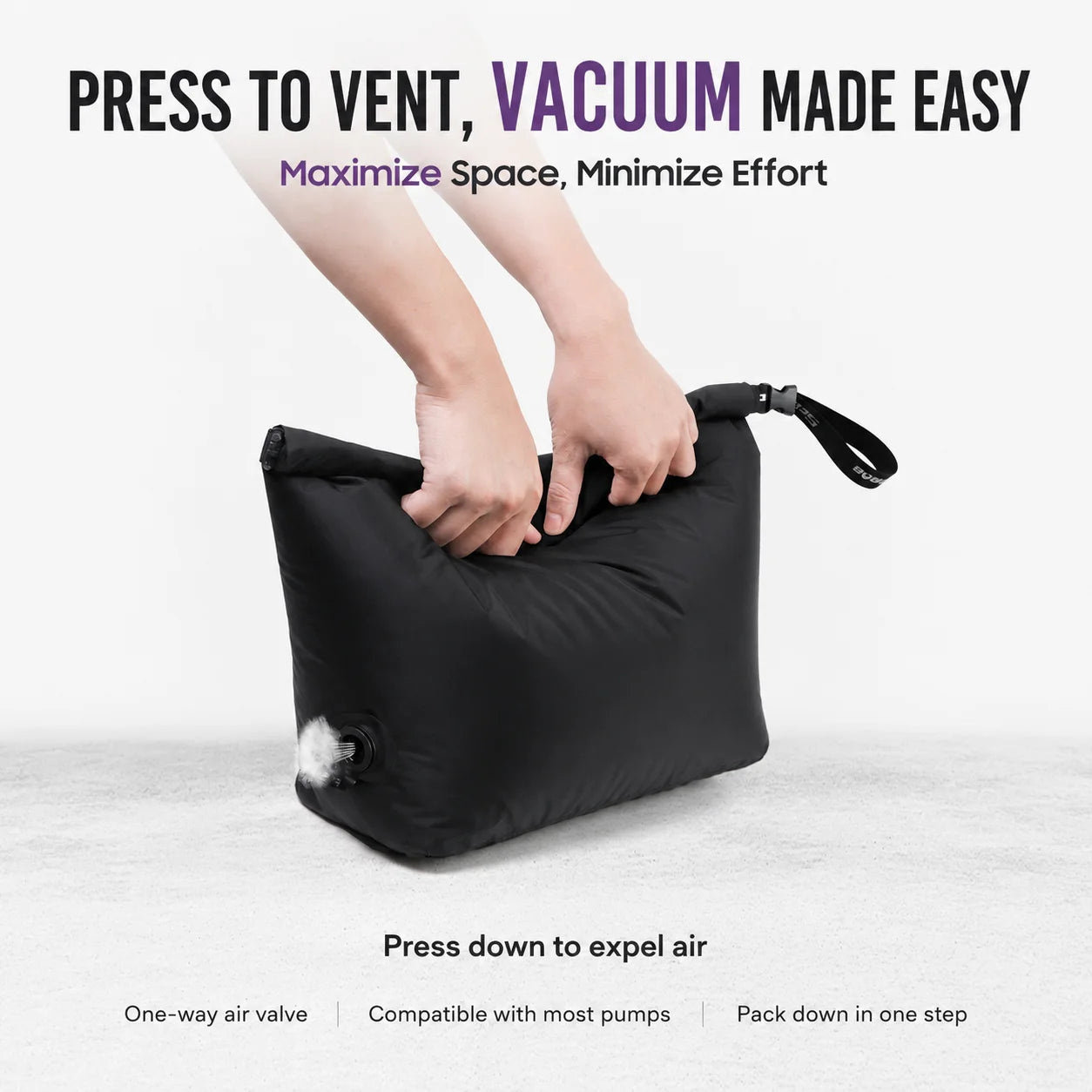 Reusable Vacuum Compression Bags for Travel & Home Storage