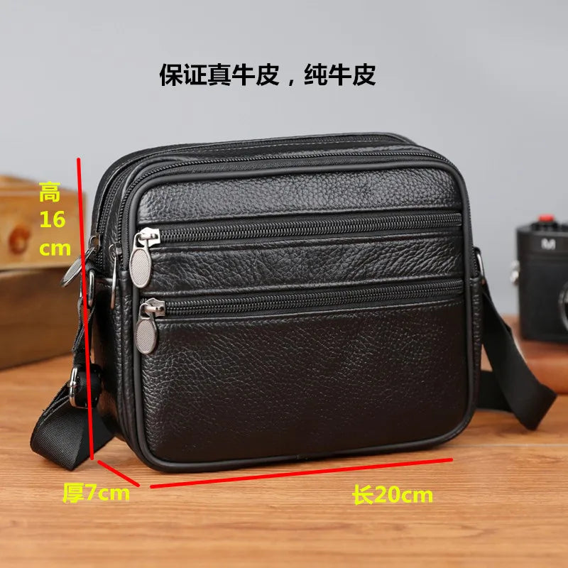 Men's Casual Sling Messenger Bag | Genuine Leather Crossbody