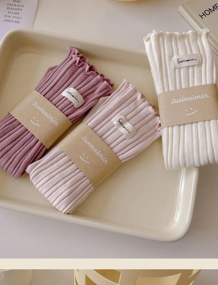 Colorful Ruffle Socks for Women | Cute Autumn Winter Fashion
