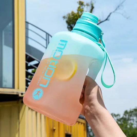 2 Liter Sports Water Bottle with Straw | Large Capacity & Portable