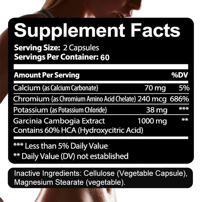 Garcinia Cambogia Extract Capsules | Natural Appetite Suppressant