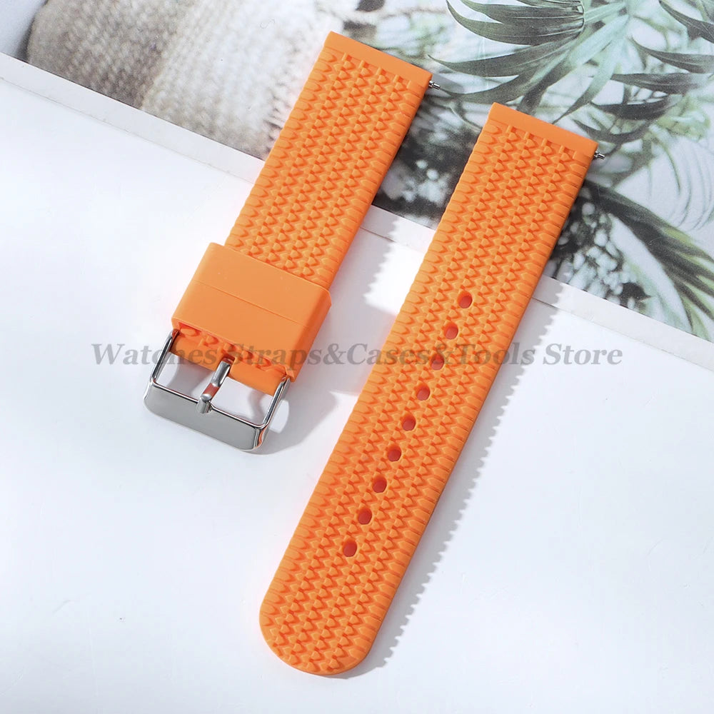 Soft Silicone Watch Bands | Quick Release Rubber Strap for All Watches