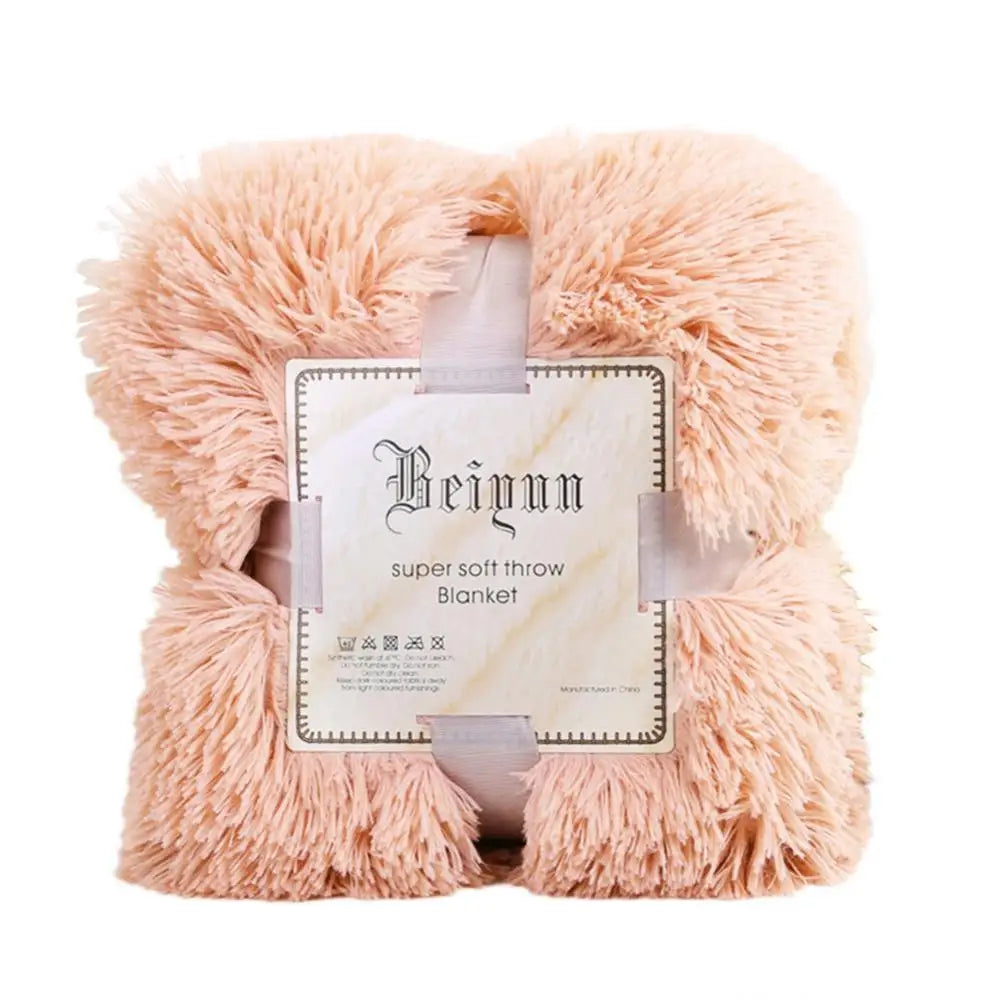 Soft Fluffy Shaggy Throw Blanket | Cozy Faux Fur Bedspread