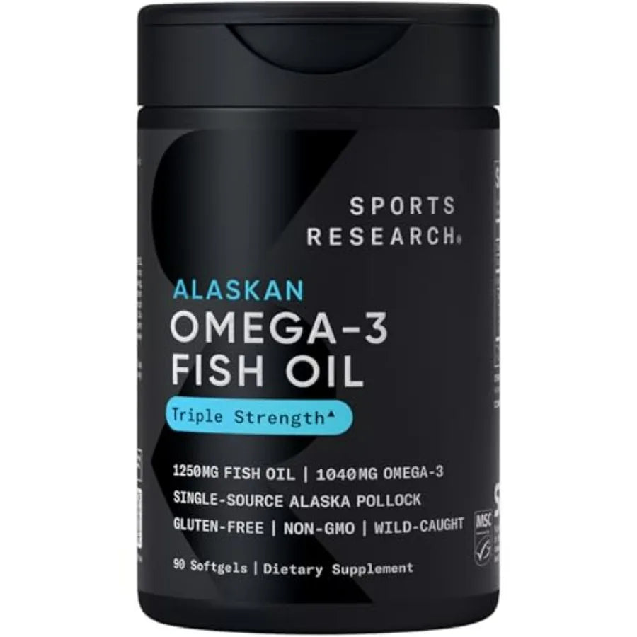 Triple Strength Omega-3 Fish Oil Supplement | Sustainable Pollock Oil