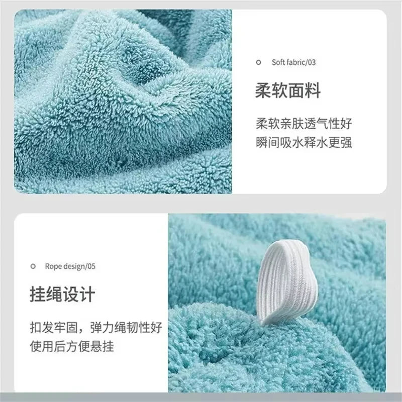 Soft Microfiber Dry Hair Towel | Quick-Dry Embroidered Shower Wrap