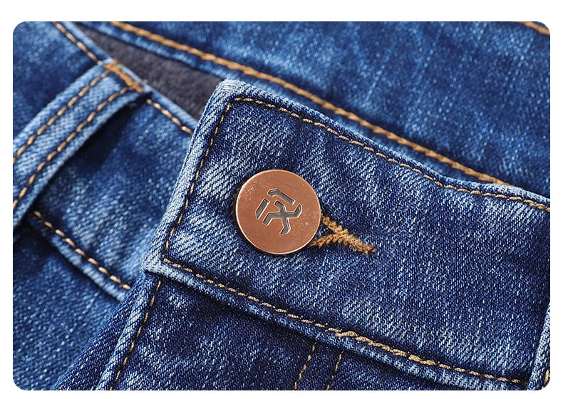 Winter Fleece Men's Jeans | Stylish Warm Denim for Cold Weather