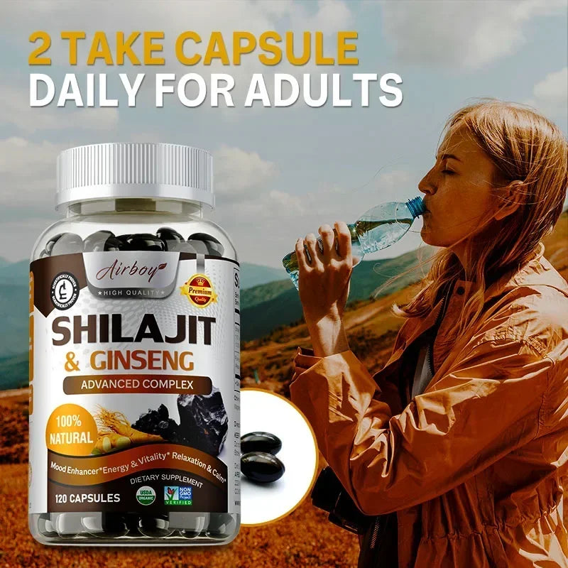 Energy & Vitality Support - Shilajit & Ginseng Supplements