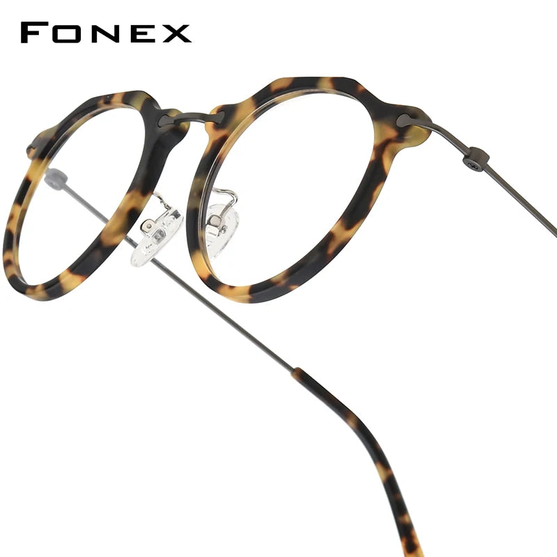 Monturas de gafas unisex cuadradas retro de titanio | Elegantes y duraderas
