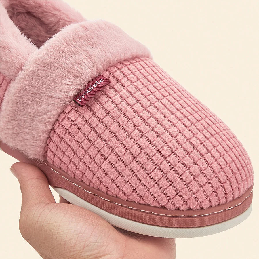Men's Cozy Flannel Plaid Winter Slippers | Memory Foam Indoor Shoes