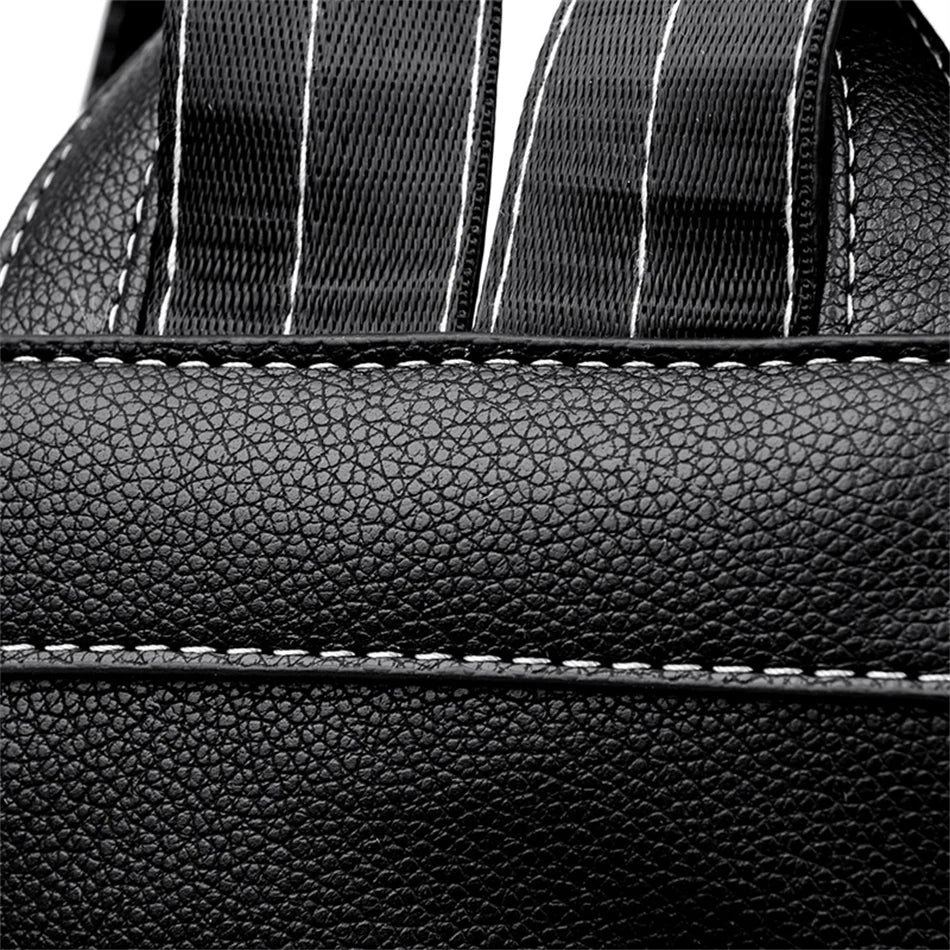 Mochila de cuero impermeable elegante para estudiantes jóvenes | Duradera y a la moda