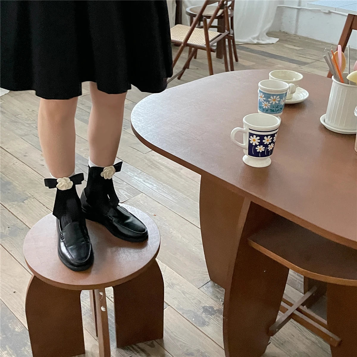 Stylish Women's Knee High Socks | Floral Pattern Accessories