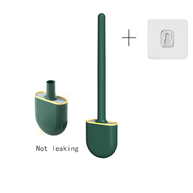 Wall Hanging Toilet Brush with Holder | Soft Bristles WC Cleaner