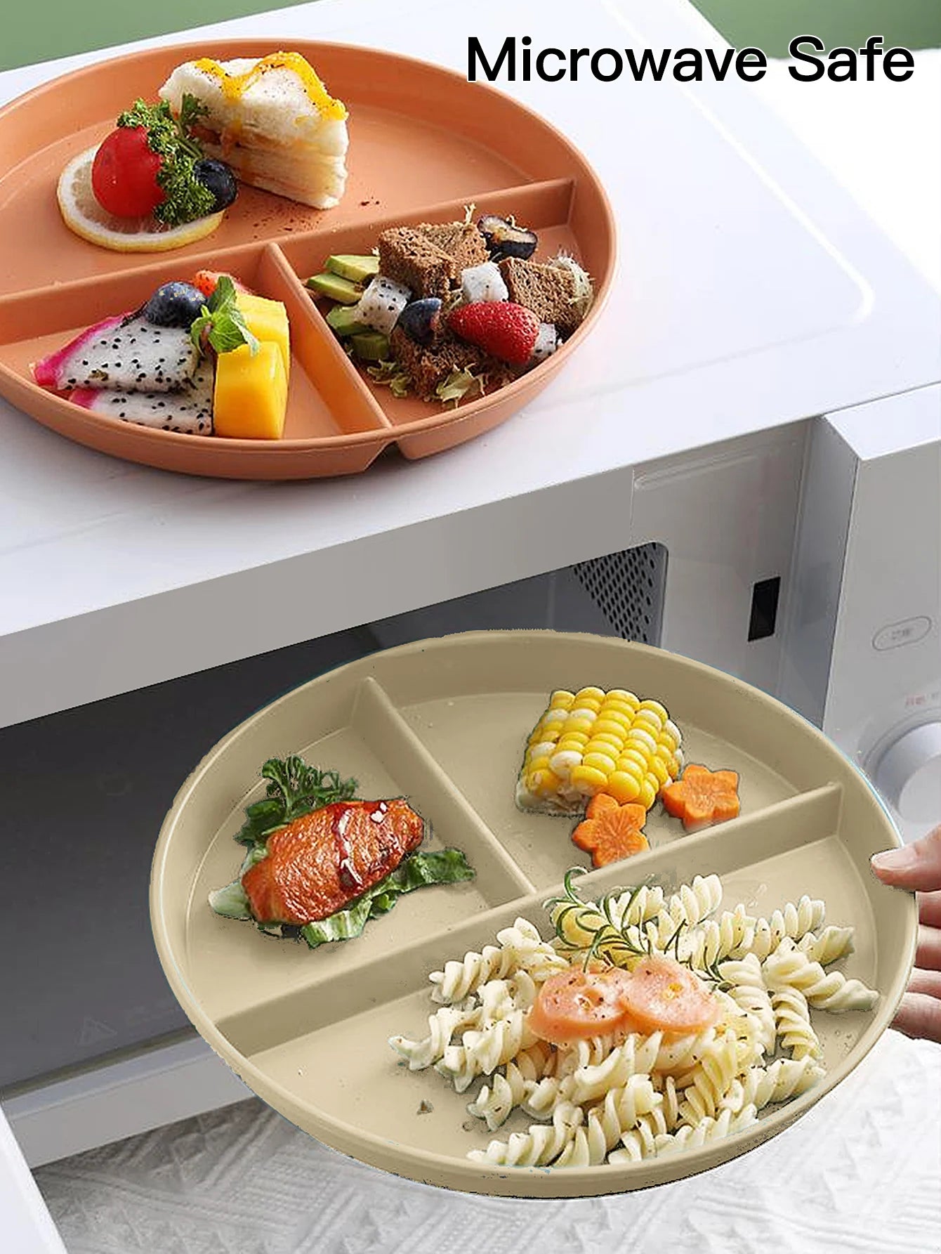 Kid-Friendly Reusable Divided Salad Plate | Fun Mealtime Solution