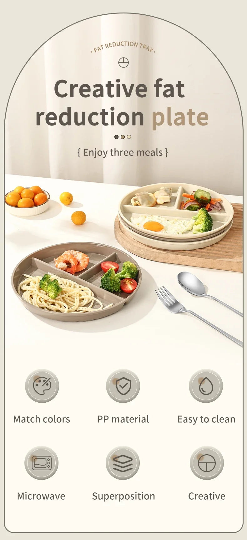 Reusable Divided Dinner Plates | Eco-Friendly Kids Tableware