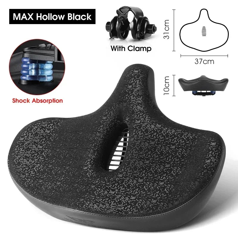 Ultra Wide Ergonomic MTB Saddle | Comfortable Shock-Absorbing Seat
