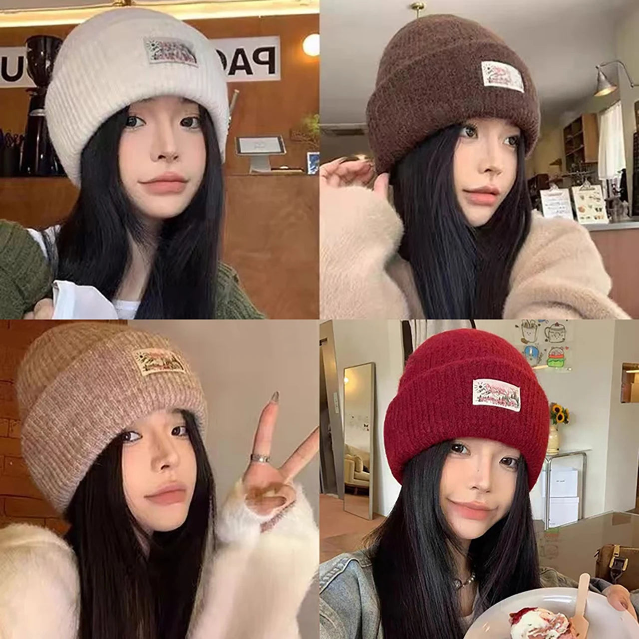 Women's Winter Knitted Beanie | Cute Warm Pullover Hat