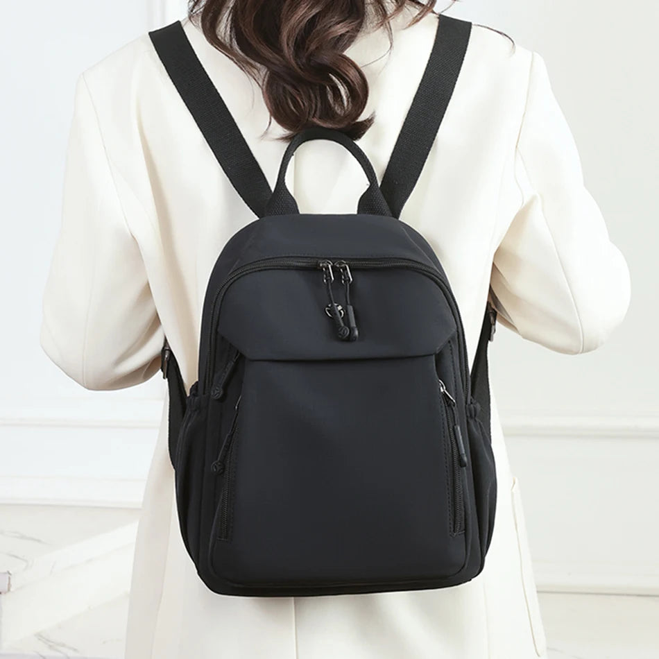 Durable Waterproof Nylon Backpack for Women | Travel & School