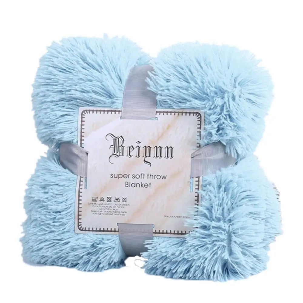 Soft Fluffy Shaggy Throw Blanket | Cozy Faux Fur Bedspread