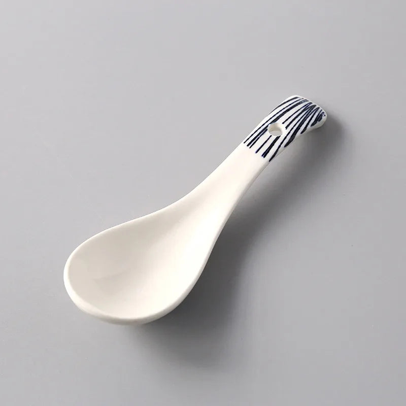 Ceramic Multi-Function Spoon | Japanese Style Tableware for Kitchen