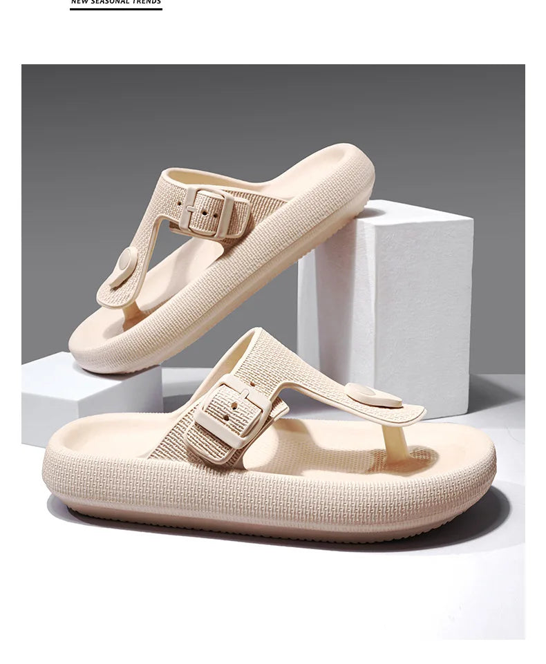 Men's Adjustable Buckle Flip Flops | Summer Beach Sandals
