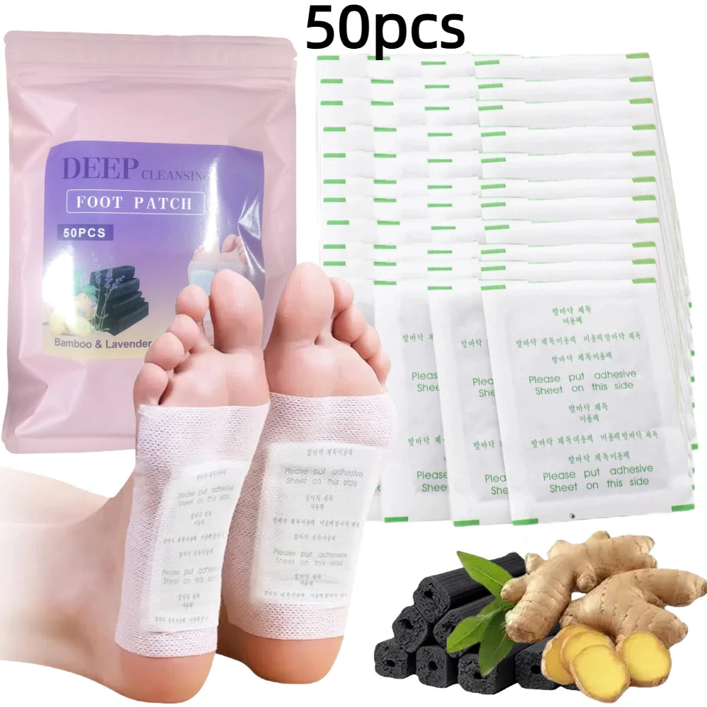 Natural Detox Foot Patches for Stress Relief & Deep Sleep