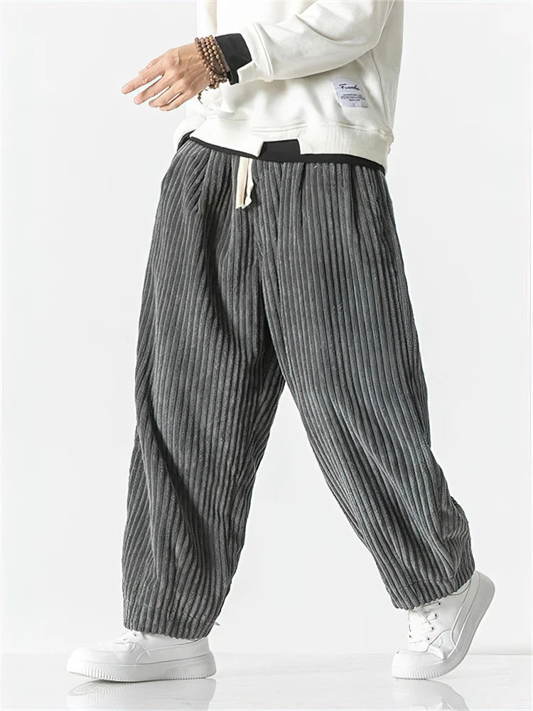 Men's Casual Corduroy Trousers | Stylish Loose Fit Streetwear