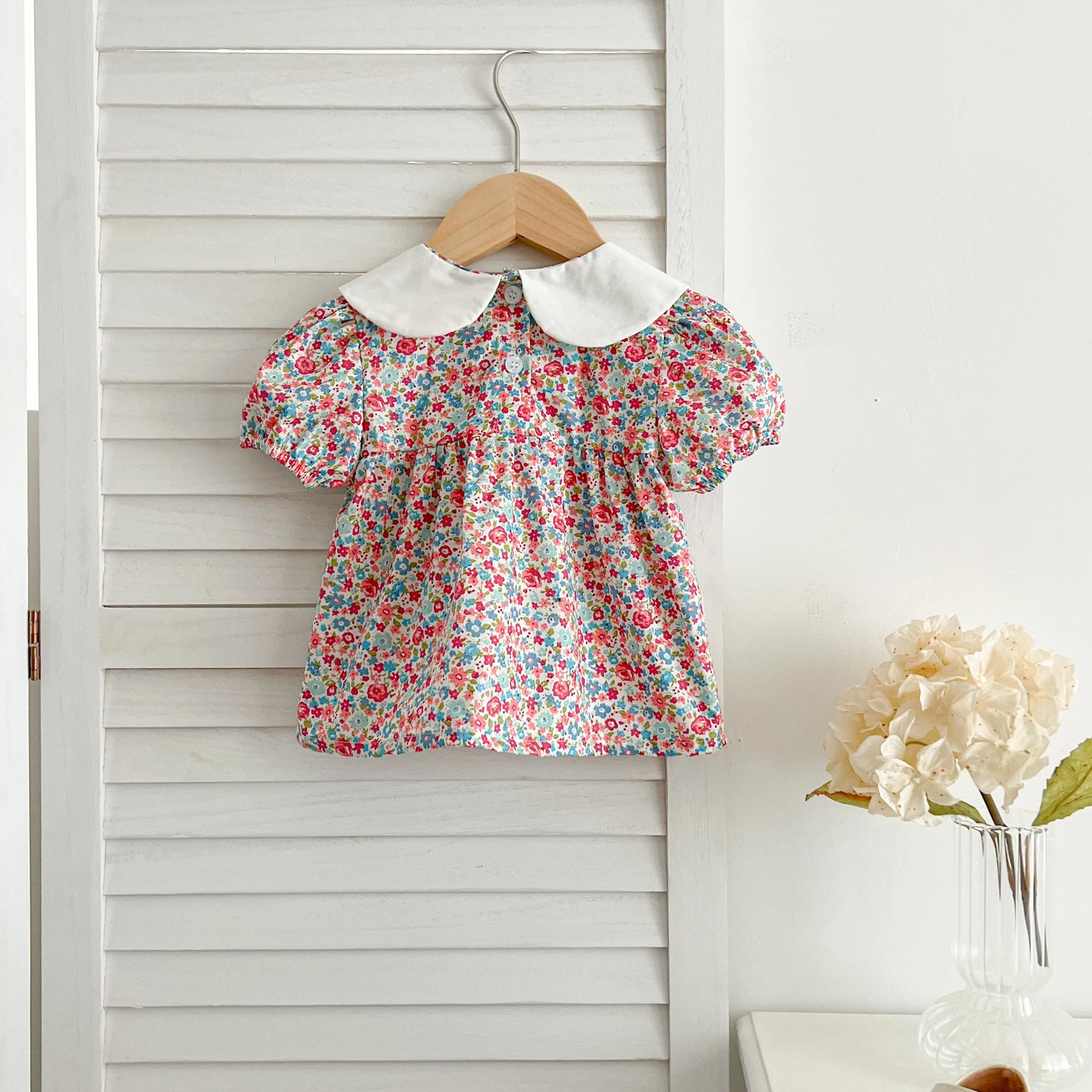 Summer Baby Girls Clothing Set | Floral Puff Sleeve Outfit