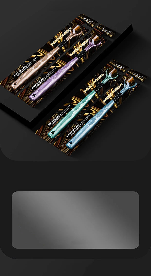 4PCS/2PCS/1PC - Three sided soft bristled toothbrush - Adult household cleaning and gingival protection advanced toothbrush