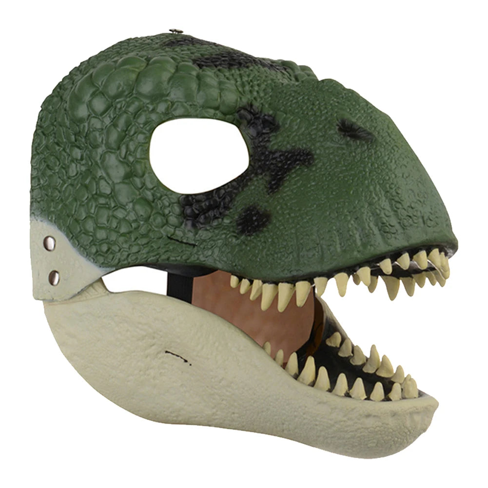 Moving Jaw Dinosaur Mask | Realistic Raptor Cosplay for All Ages