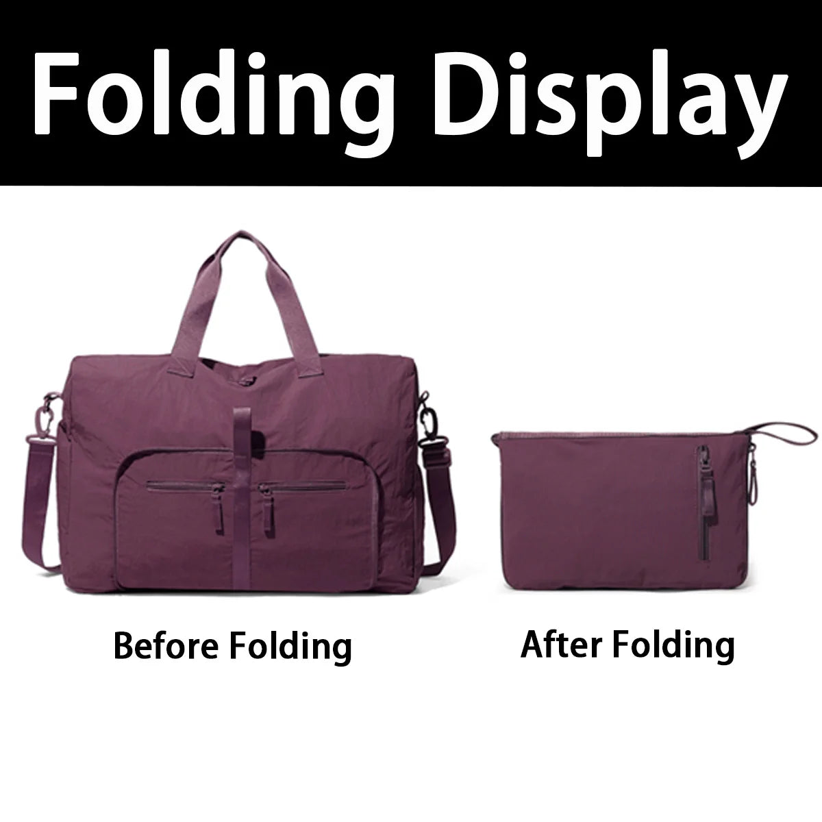 Large Capacity Foldable Travel Handbag for Men and Women