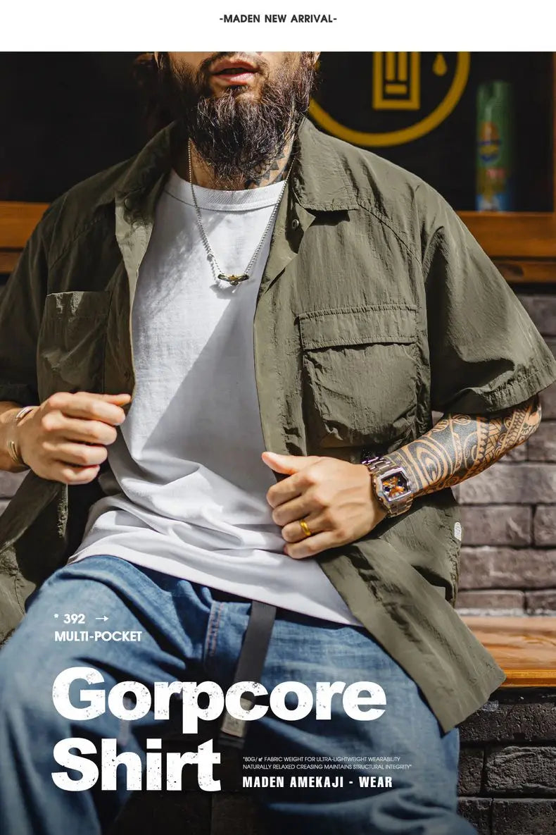 Men's Summer Quick-Dry Short Sleeve Travel Shirt | Lightweight & Stylish