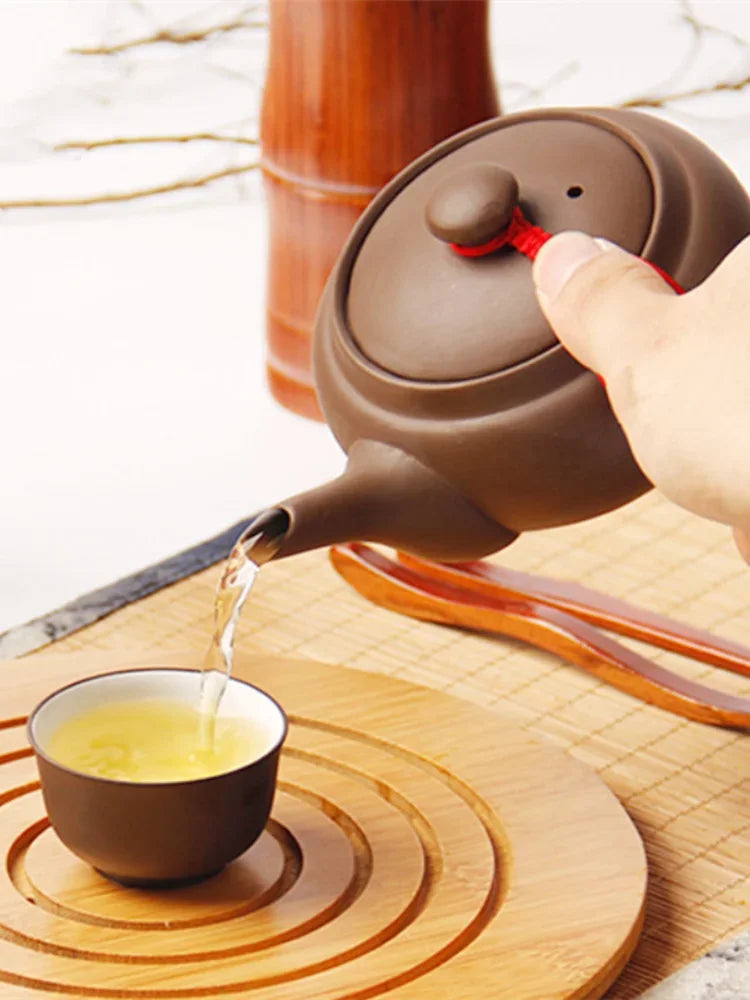Elegante tetera hecha a mano de arcilla púrpura | Juego de té chino Kung Fu