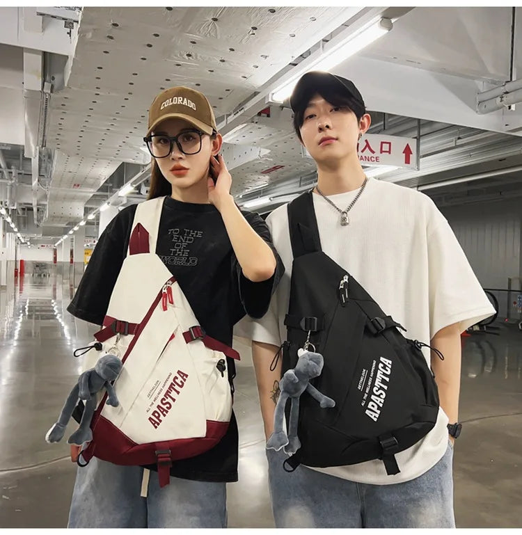 Outdoor Motorcycle Sport Travel Crossbody Bag Tactical Multifunction Waterproof Single Shoulder Backpack Unisex Casual Chest Bag