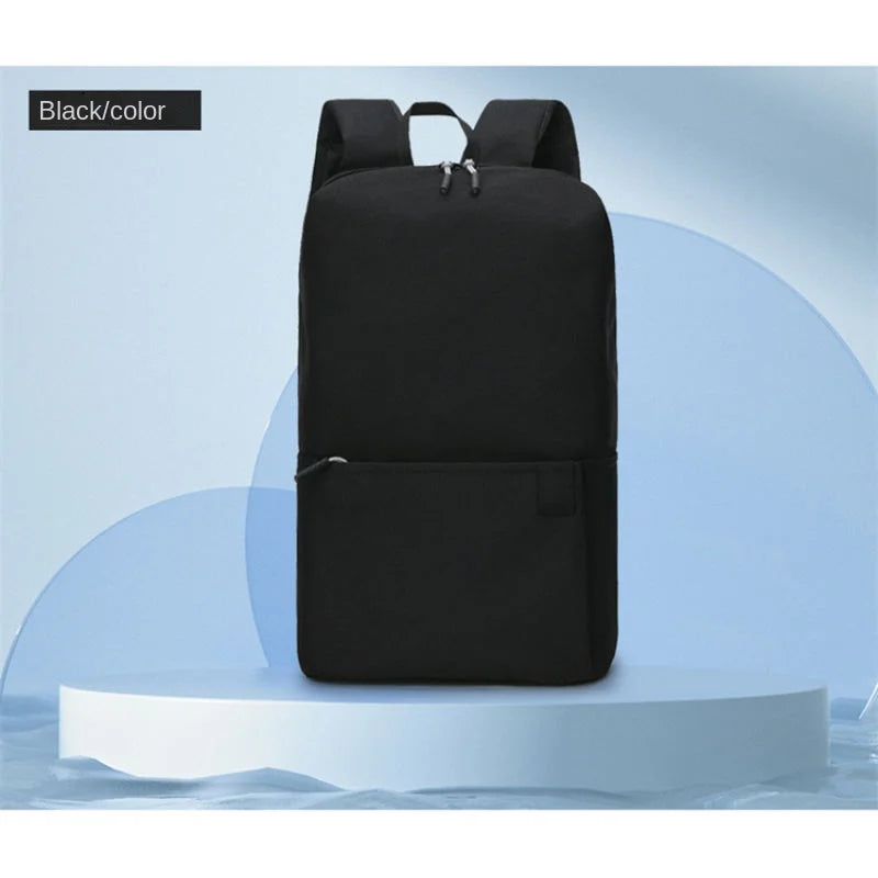 Solid color backpack colorful outdoor student bag small backpack travel bag training class school bag