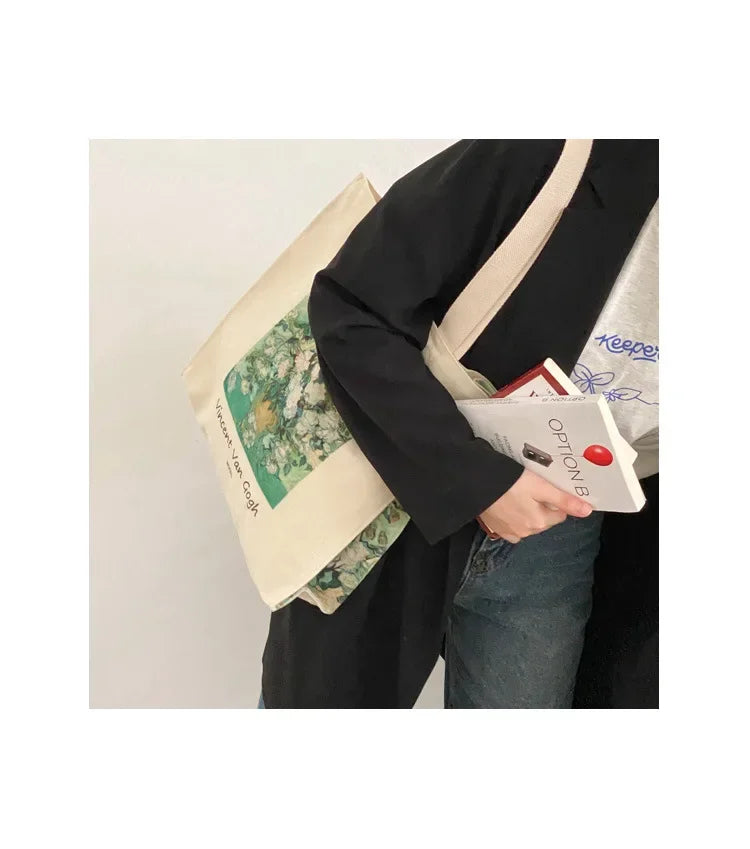 Vintage Canvas Shoulder Bag | Stylish Casual Tote for Women