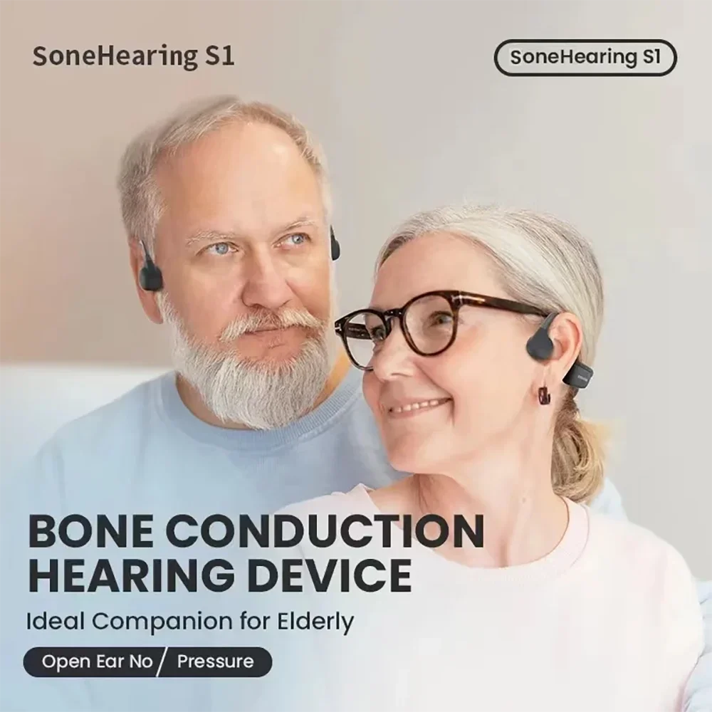Bone Conduction Bluetooth Waterproof Headphones for Hearing Aid