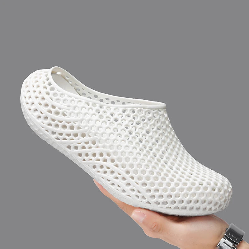 Men's Breathable EVA Clogs | 3D Printed Non-Slip Garden Shoes