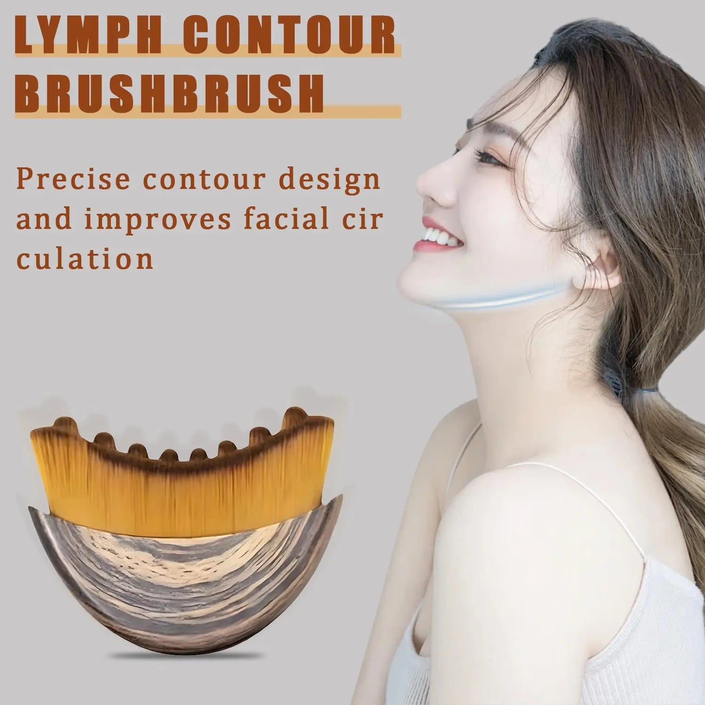 Lymphatic Contour Face Brush | Stress-Relief Tool for Radiance