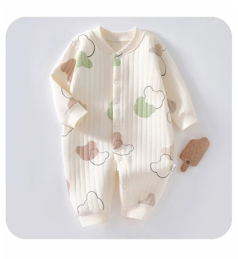 3 Layers Newborn Jumpsuit | Adorable Cotton Bear Bunny Romper