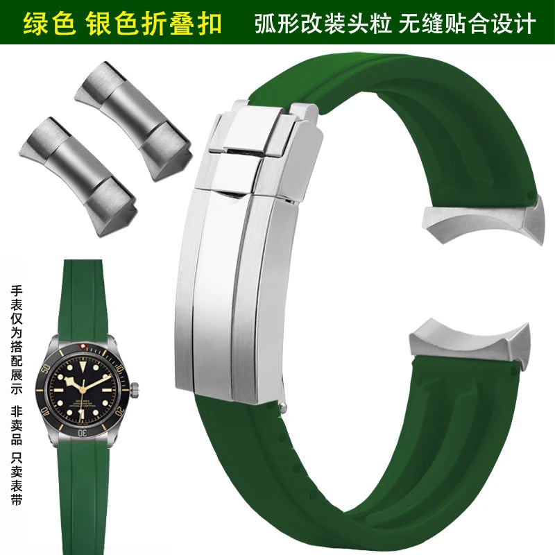 Soft Rubber Watch Strap | Quick Release Diver Band for All Watches