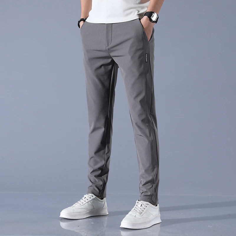 Men's Lightweight Ice Silk Golf Casual Trousers | Spring & Summer Style