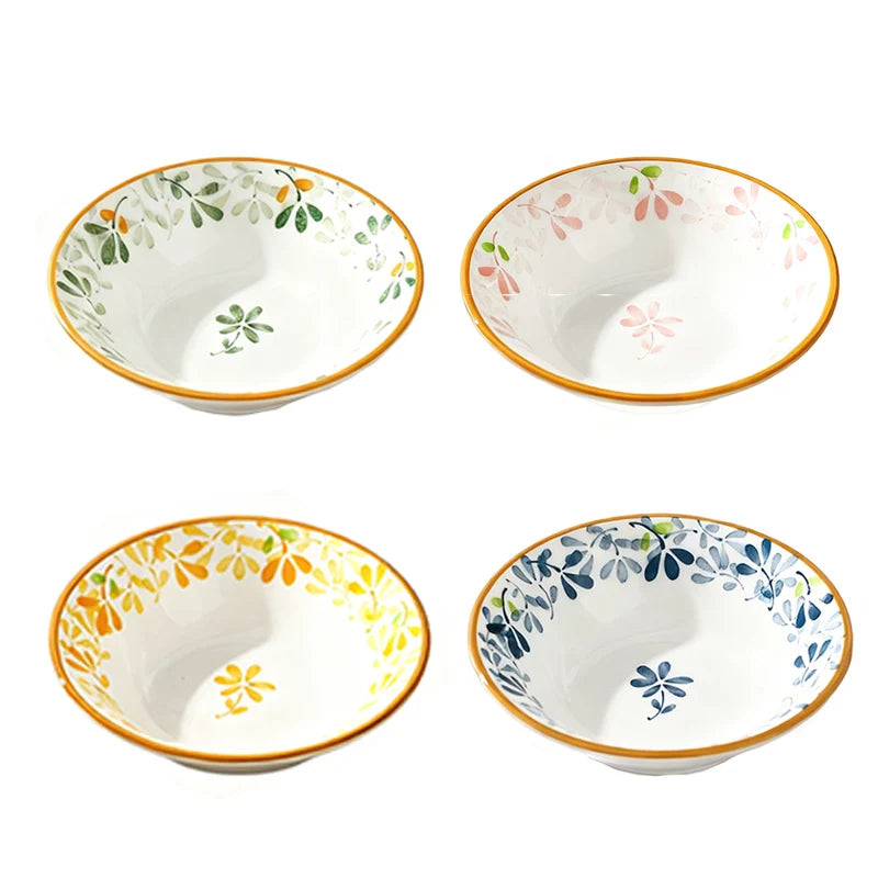 Floral Ceramic Seasoning Dishes - Microwave & Dishwasher Safe
